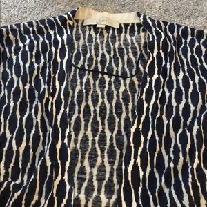 Loft navy and white cardigan